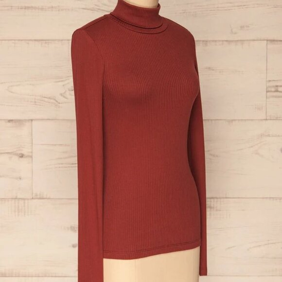 Rust Turtleneck Top - Boutique 1861 (La Petite Garçonne) - Picture 2 of 4